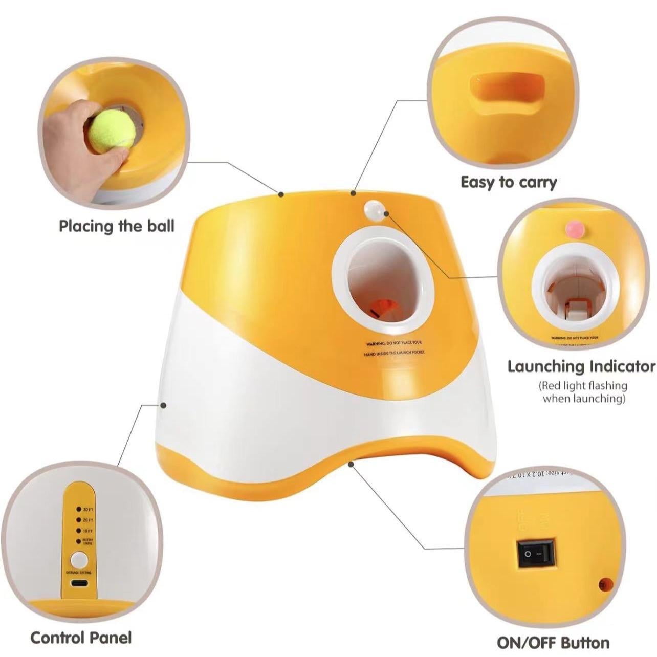 Automatic Dog Ball Launcher for Small to Medium Dogs LunaFinds