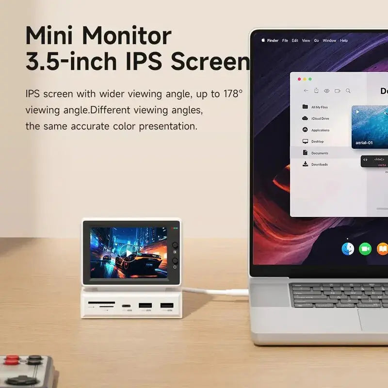 Mini Screen – Compact Second Monitor with Docking Station Techie Oasis