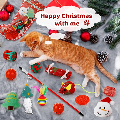 🔥Last 48 hours 50% OFF - 🐱2024 Christmas Countdown Cat Toys Advent Calendar xigoot