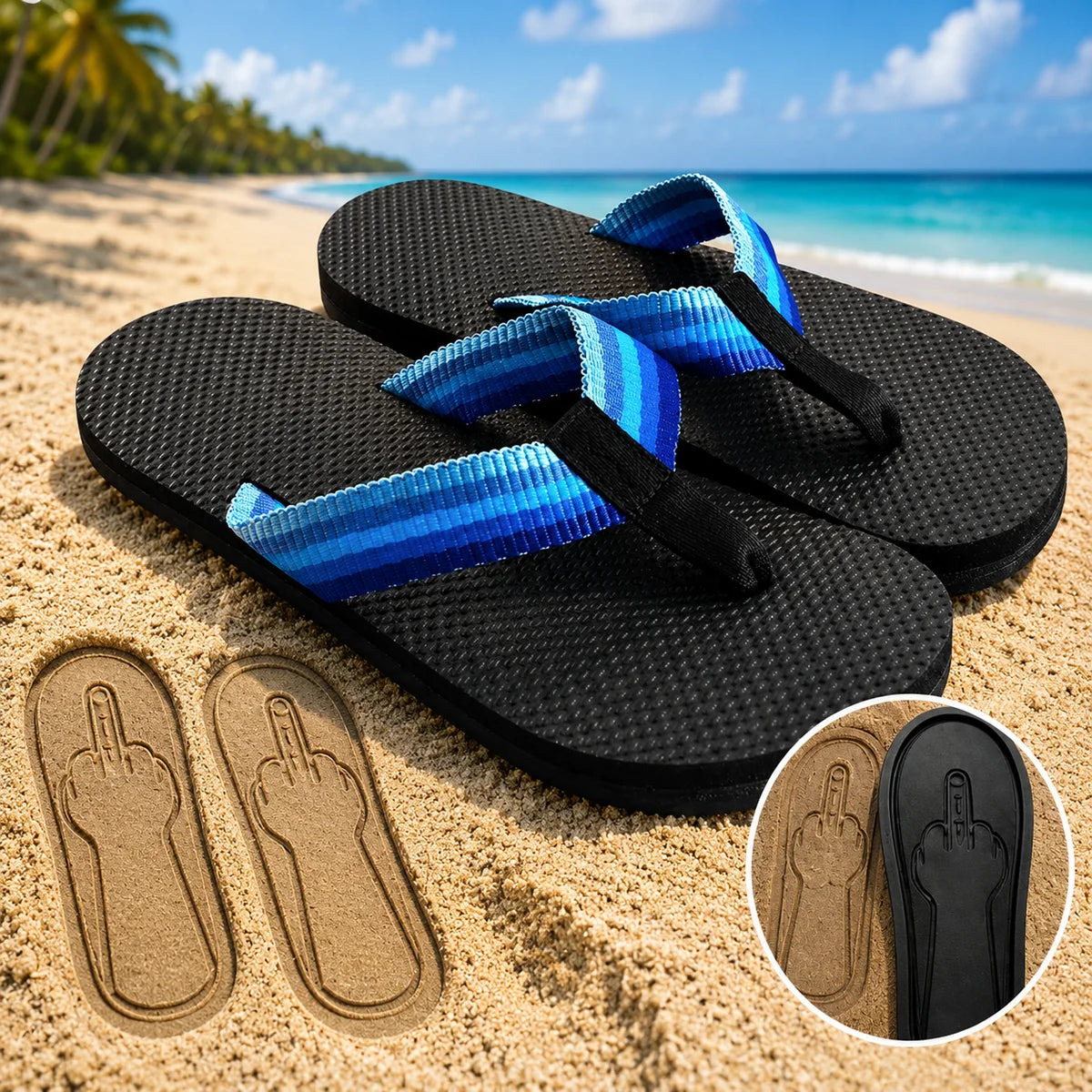 Middle Finger Flip Flop Slippers Viralhuntz