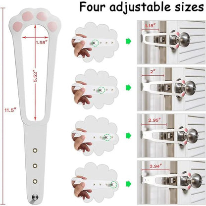 Cat Door Holder Latch Adjustable Cat Door Alternative to Keep Dogs Out of Cat Litter Boxes and Food Flex Latch Strap. Paws and Whiskers