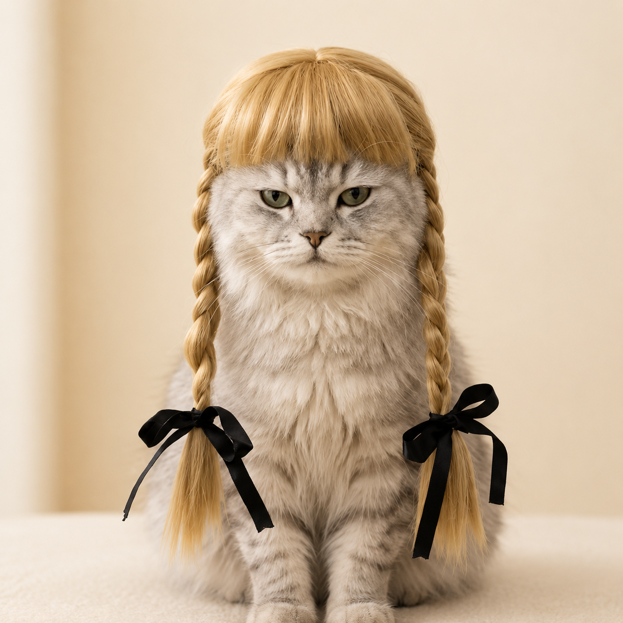 The Braided Meow Wig The Dopey Pajamas