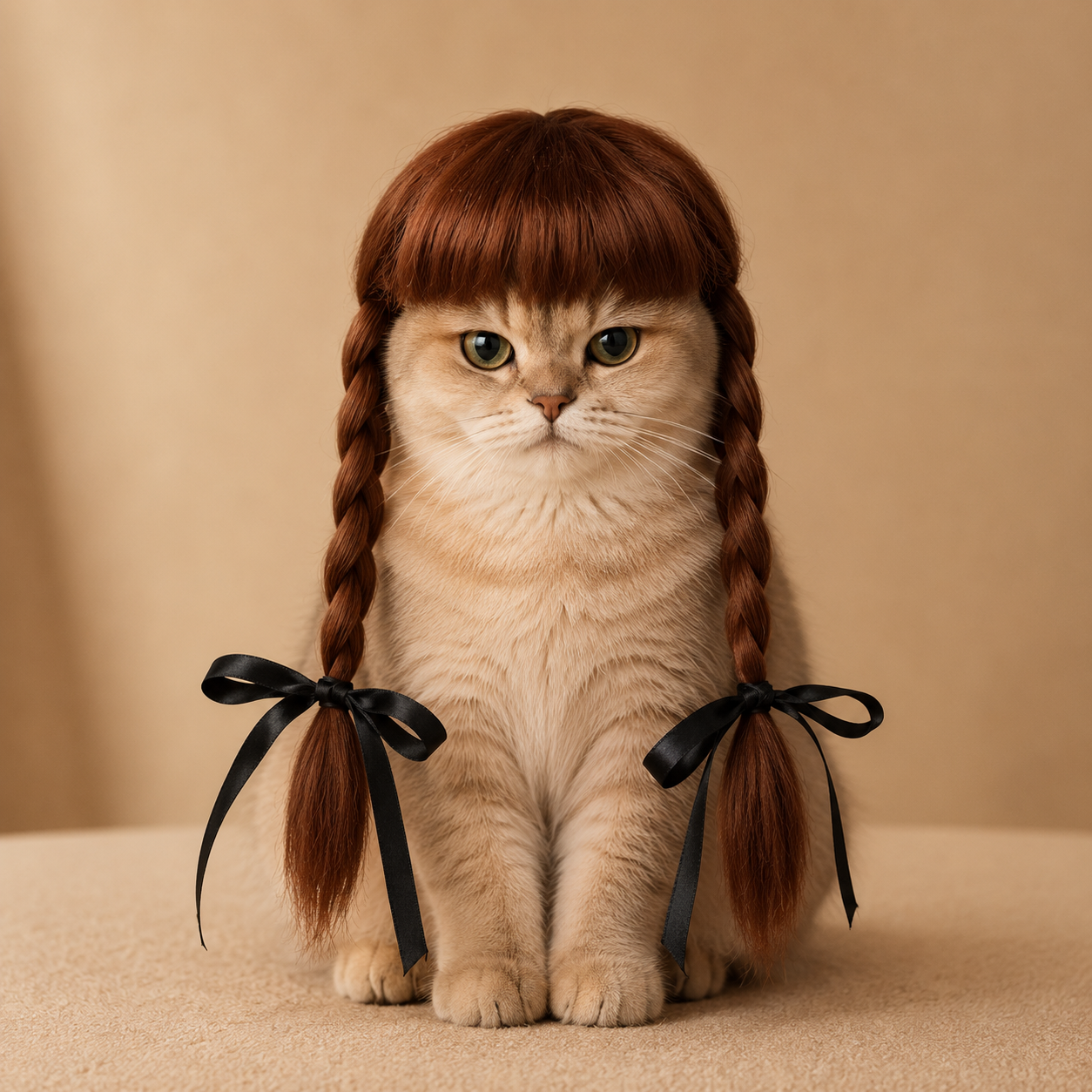 The Braided Meow Wig The Dopey Pajamas