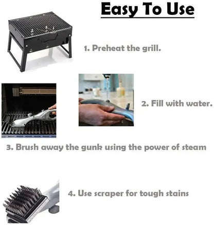 Barbecue Grill Steam Cleaning Brushes BBQ Water Spray Cleaner Brush Grill Accessories Cooking Kitchen Tool Outdoor Grill Brush Exult Planet
