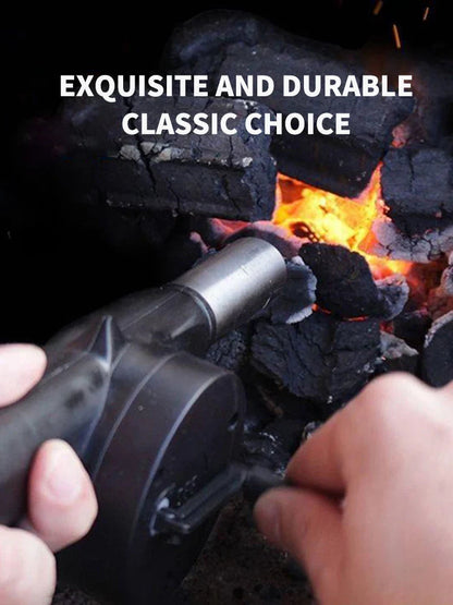 BBQ Fan Air Blower Fast Fire Starter Portable Manual Hand Crank for Outdoor Picnic Camping Cooking Barbecue Charcoal Grills Stov Exult Planet