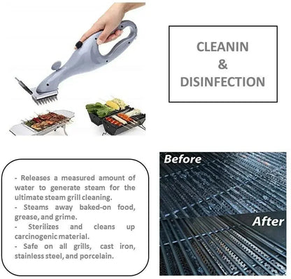Barbecue Grill Steam Cleaning Brushes BBQ Water Spray Cleaner Brush Grill Accessories Cooking Kitchen Tool Outdoor Grill Brush Exult Planet