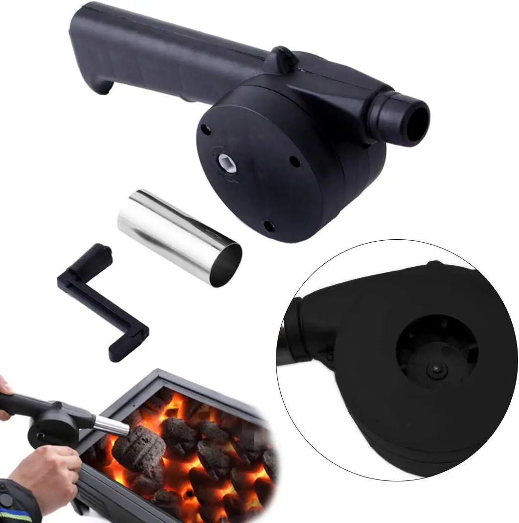 BBQ Fan Air Blower Fast Fire Starter Portable Manual Hand Crank for Outdoor Picnic Camping Cooking Barbecue Charcoal Grills Stov Exult Planet