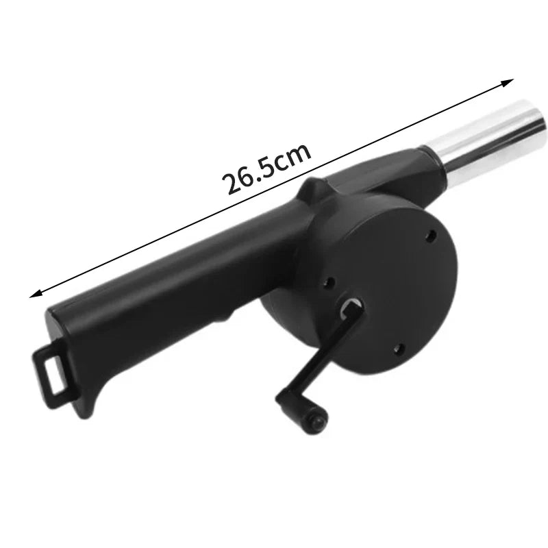 BBQ Fan Air Blower Fast Fire Starter Portable Manual Hand Crank for Outdoor Picnic Camping Cooking Barbecue Charcoal Grills Stov Exult Planet