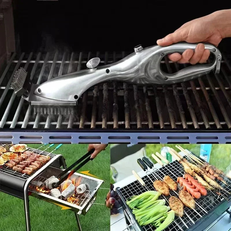 Barbecue Grill Steam Cleaning Brushes BBQ Water Spray Cleaner Brush Grill Accessories Cooking Kitchen Tool Outdoor Grill Brush Exult Planet